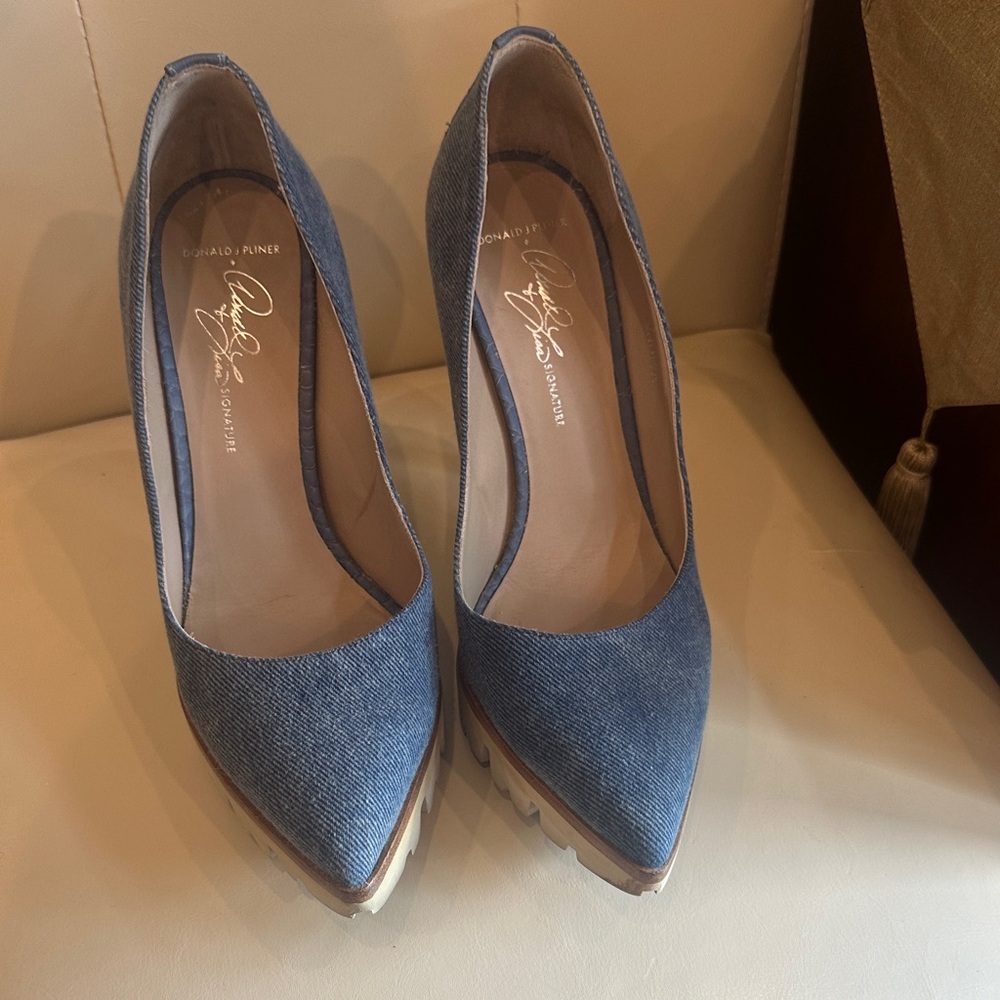 Donald J. Pliner Women's Denim Blue Heels